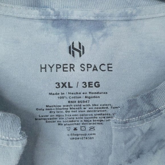 Hyper Space NASA Tie Dye T Shirt Size 3XL Astronauts Rolled Short Sleeve Hem - Picture 12 of 12